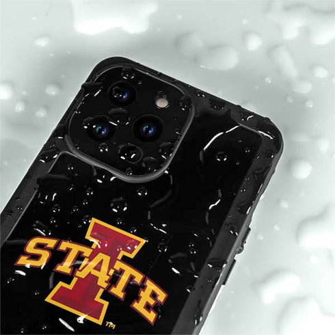 Iowa State University Primary Logo Black iPhone 15 Pro Waterproof Case